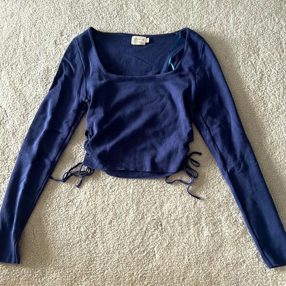 Dreamers by debut cropped sweater square neck